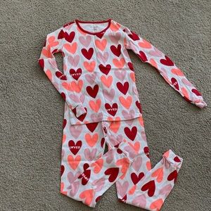 Girls size 12 heart pajamas